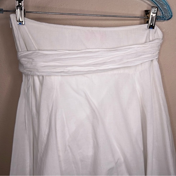 SIZE 5 JOE BENBASSET WHITE FLORAL EMBROIDERED SKIRT TIE ACCENT COTTON LINED BOHO - Picture 5 of 10